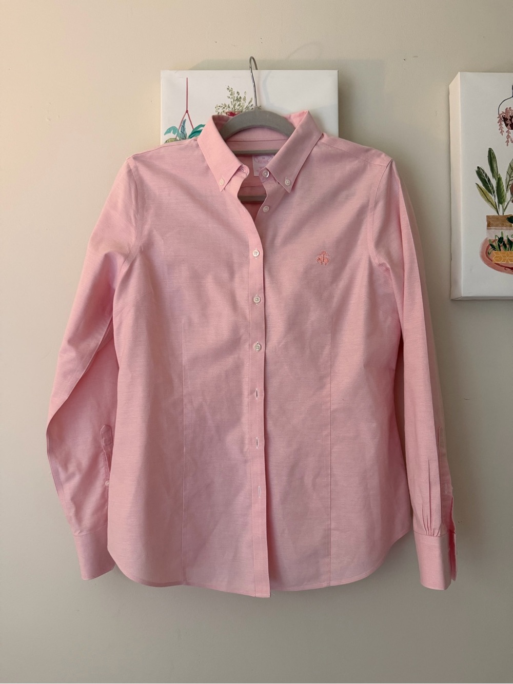 Brooks Brothers Light Pink Button-Down Shirt - Classic Collared Women's Top